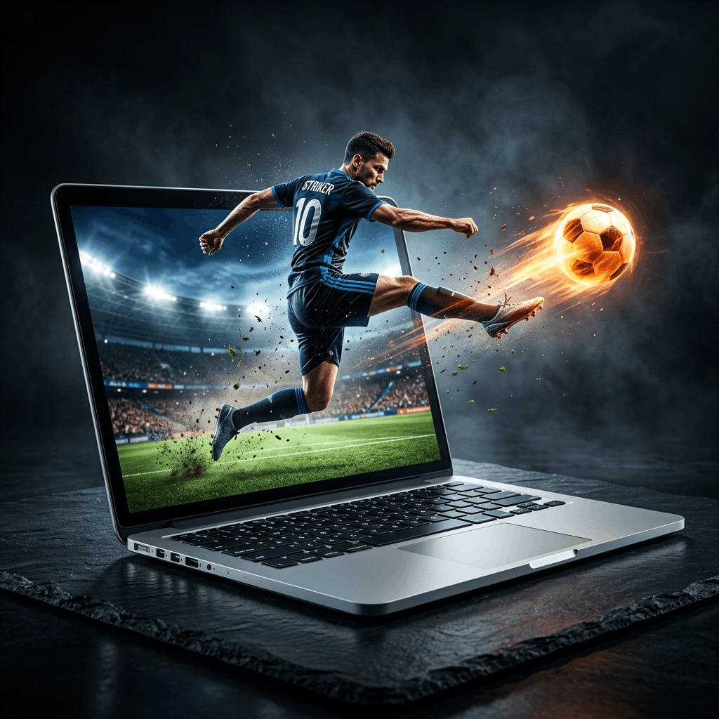 Premium Sports on Laptop
